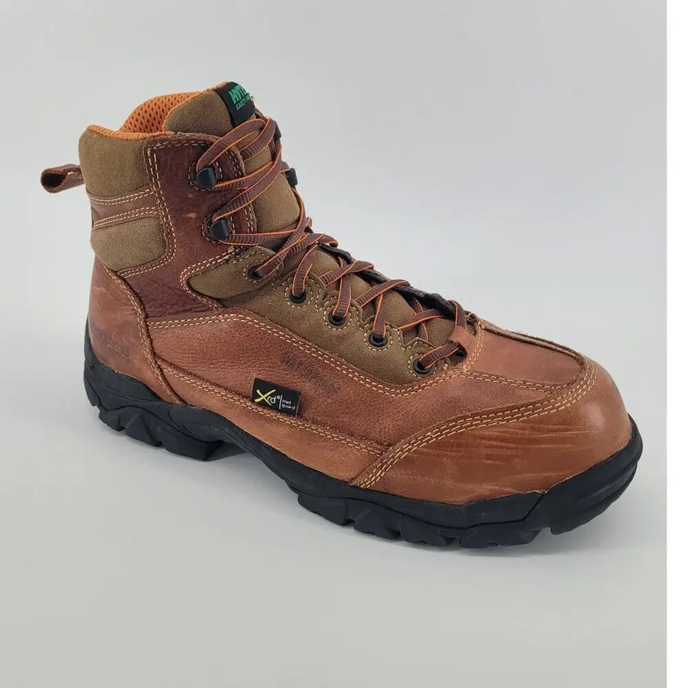Hytest Apex Waterproof Composite Toe Work Boots 11.5W Brown Construction Safety